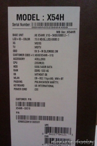 Продам новый ноутбук ASUS X54HR #741312