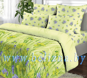 Постельное белье из поплина. 1, 5 спальный комплект. #745701