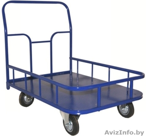 Тележка платформенная ТПБ-9 с небольшим бортиком #762477