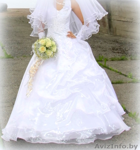 Продам белоснежное свадебное платье. #752302