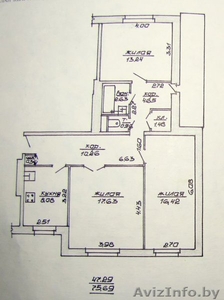 Продается 3-х комнатная квартира по Московскому пр-ту. д.39 с хорошим ремонтом.  #752807