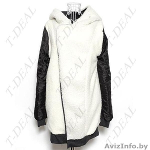 Стильное утепленное зимнее пальто Hoodie #780365
