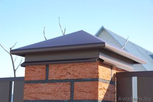 Шляпа на дымоход и столб забора #258487