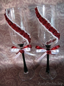 Свадебные бокалы ручной работы на заказ! #769354