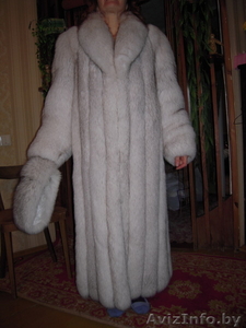 Шуба из голубого песца #796997