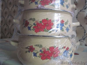 Набор эмалированных кастрюль и форм для запекания #785964