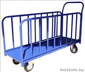 Тележка платформенная ТП-3 и ТП-3Б для перевозки длинномерных грузов на 400 кг. #792631