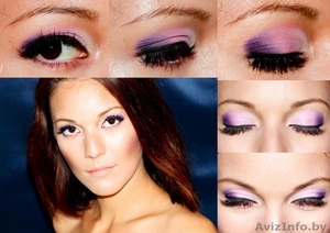 свадебный, вечерний макияж, наращивание ресниц #801709