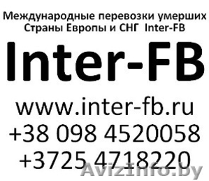 Международные перевозки умерших Европа и СНГ. Inter-FB Беларусь #810161