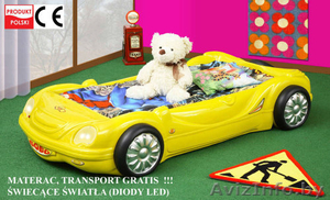 Кровать-машина детская  с  LED подсветкой. Новинка. Доставка по РБ #818767