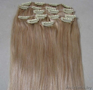 Натуральные волосы на клипсах REMY #850401