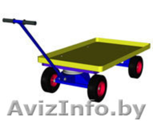 Тележка платформенная усиленная с поворотной осью серии ТПО на 900 кг. #846865