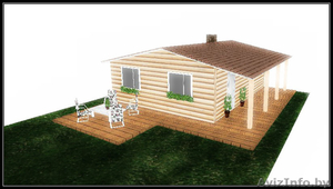 Участок с баней на берегу реки. СТО 