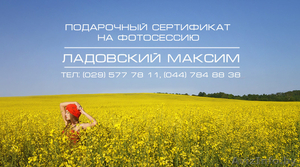Подарочный сертификат на фотосессию #883923