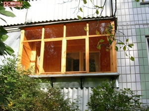 Балконная рама деревянная #893652