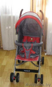 Коляска- прогулочная,  7кг, цвет красно-серый  #893178