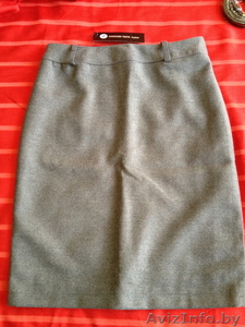 Юбка шерстяная тонкая серая новая #895967