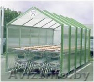 Бокс для парковки покупательских тележек.  #792663