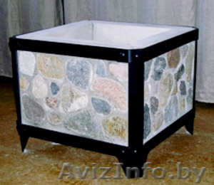 вазон уличный квадратный,  из натурального камня #926240