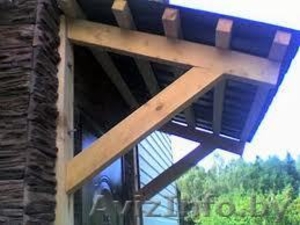 Установка козырька,  навеса над дверью #945357