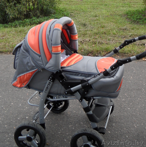 Продам коляску Adamex Galaxy серебристо-оранжевого цвета #966044