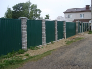 Забор из профнастила,  штакетника,  декоративного камня и т.д. #952460