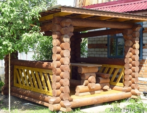 изготовление срубов из оцилиндпрованного бревна #972874