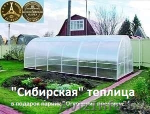 Сверхпрочная «Сибирская теплица» парник 4х3х2. (с подарком) #1023394