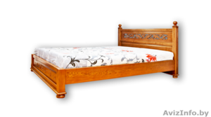 Продаю кровать для спальни,   массив дуба 100%,  резьба ручной работы #1041235