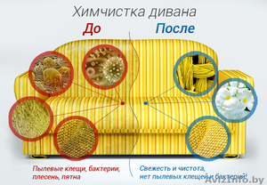 Химчистка мягкой мебели на дому  в  Молодечно. #1062978