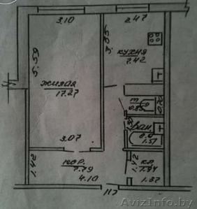 1-комнатная квартира по улице Центральная #1084528