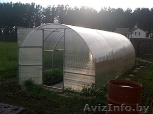 Сверхпрочная теплица из поликарбоната  «Сибирская» 10x3x2 + подарок #1086549