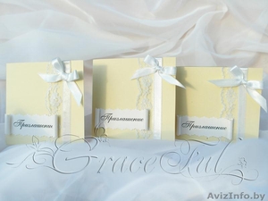 Свадебные пригласительные «Альпиния» пригласительные на Свадьбу ручной работы #1105831