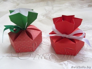 Свадебные бонбоньерки «Клубничка» бонбоньерки на Свадьбу ручной работы #1105638