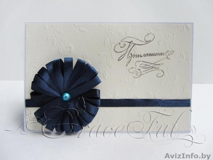 Свадебные пригласительные «Фрезия» пригласительные на Свадьбу ручной работы #1105880