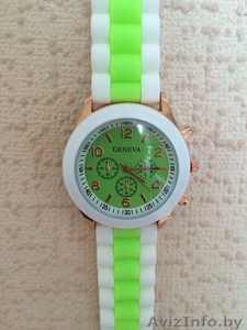 Женские часы Geneva.Часы с силиконовым ремешком. #1116352