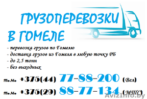 Перевозка грузов по Гомелю. Без выходных. Выезд в любую точку РБ.  #1115540
