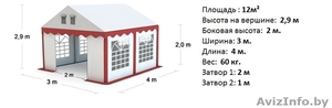 Комерческий Шатер (3м х 4м) 12 м.кв Стандарт #1145611