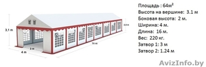 Комерческий Шатер (4м х 16м)  Стандарт #1145628