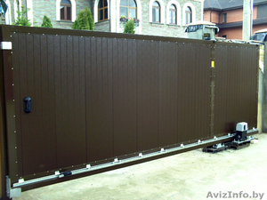 Ворота откатные,  сдвижные (от3000-6000мм шириной). Калитки. #1232223