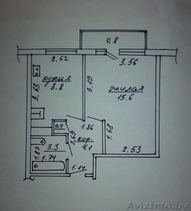 Продам однокомнатную квартиру (32, 2 м2) в а/г. Долгое,  Солигорский р-н #1235225