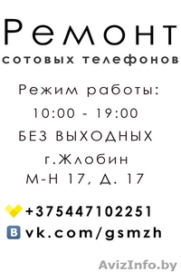 Ремонт сотовых телефонов в Жлобине! #1236978