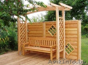 перголы и различные изделия из дерева для сада #1258097