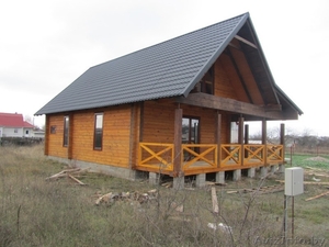 дом из бруса (зимний лес из Пружанской пущи)  #1258114