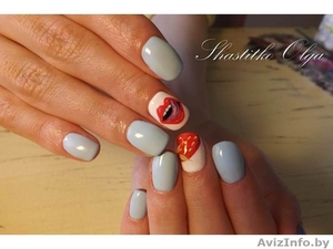 Наращивание ногтей,  гель лак “Shellac”,  дизайн гель лаками,  маникюр #1259108