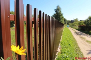 Забор из Металлоштакетника. Выезд,  обмер,  производство,  установка #1277095