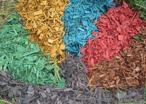 Древесная щепа мульча цветная декоративная в мешках #1281907