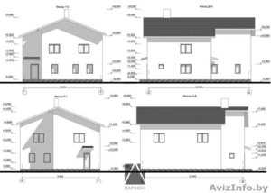 Реконструкция дома,  коттеджа,  веранды,  пристройки. Минск. Проект дома для соглас #1296030