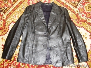Пиджак кожаный женский. #1307408