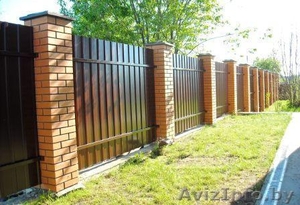 Стоимость монтажа забора из металлопрофиля Минск.  #1326114